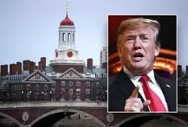 Donald Trump standing in front of the Vatican, with St. Peter’s Basilica visible in the background during a moment of diplomatic tension