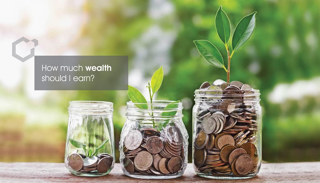 “Three glass jars filled with coins and growing plants, symbolizing financial growth and the gradual increase of wealth over time.