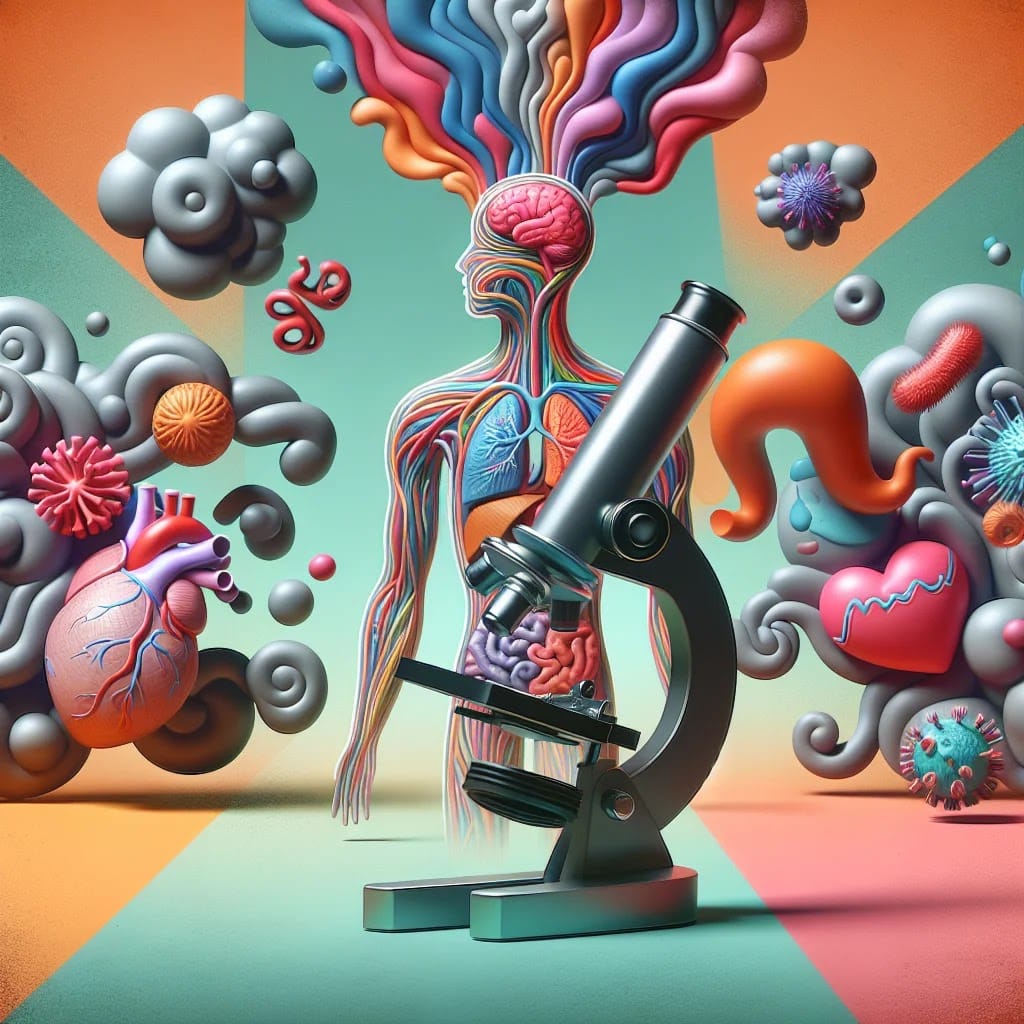 A person sitting in soft, natural light with a hand resting on their chest, symbolizing the body holding unspoken stress and quiet emotional weight.