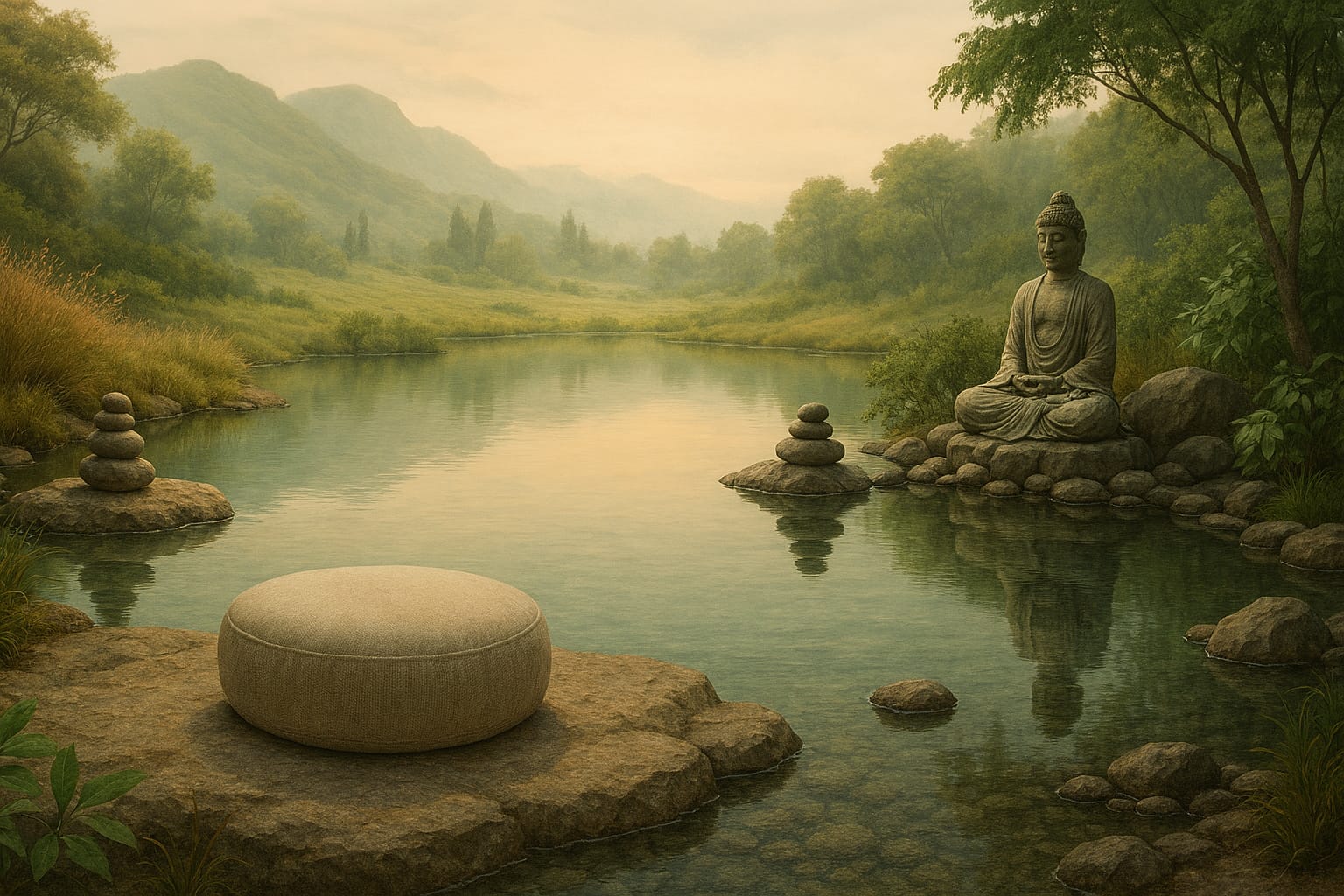 Tranquil nature scene with calming elements for holistic wellness – zemeghub.com