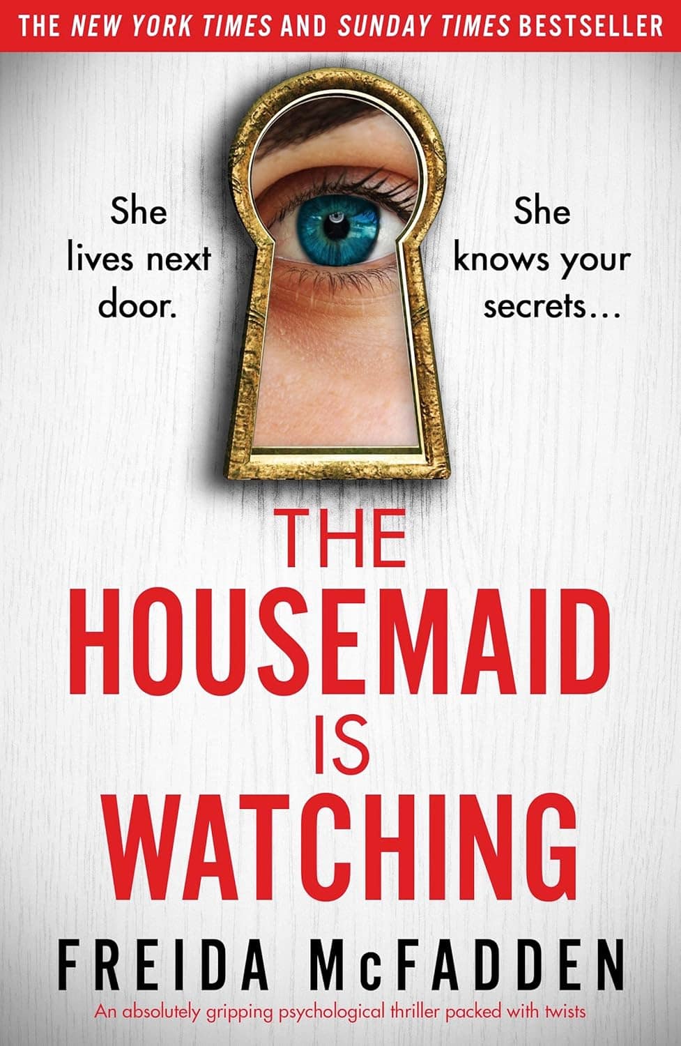 Cover of The Housemaid Is Watching, a tense psychological thriller with Millie facing a new threat that watches her every move